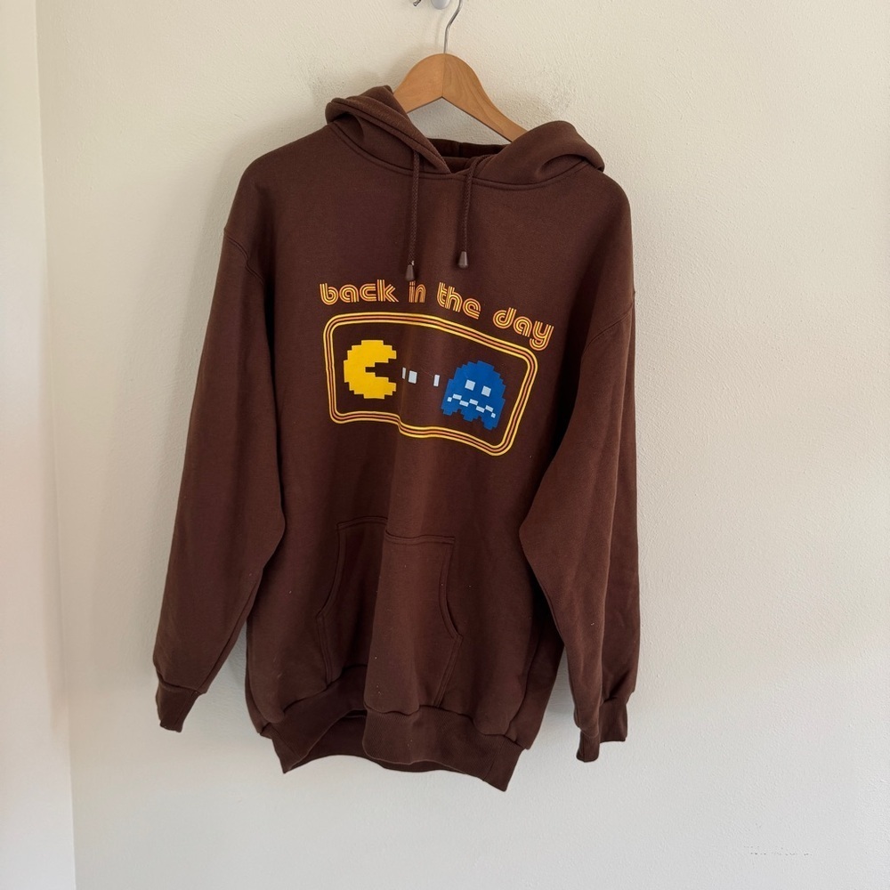 Vintage Y2K pac man brown hoodie